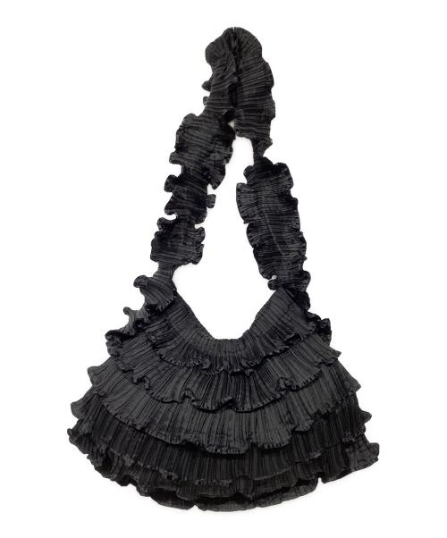 PLEATS PLEASE（プリーツプリーズ）PLEATS PLEASE (プリーツプリーズ) プリーツフリルショルダーバッグ ブラックの古着・服飾アイテム