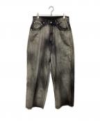 ANCELLMアンセルム）の古着「AGING WIDE 5P DENIM PANTS ANC-PT59」｜ブラック