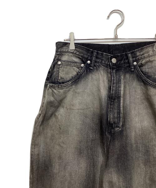 ANCELLM（アンセルム）ANCELLM (アンセルム) AGING WIDE 5P DENIM PANTS ANC-PT59 ブラック サイズ:2の古着・服飾アイテム