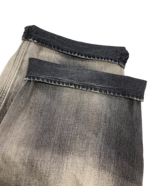 ANCELLM（アンセルム）ANCELLM (アンセルム) AGING WIDE 5P DENIM PANTS ANC-PT59 ブラック サイズ:2の古着・服飾アイテム