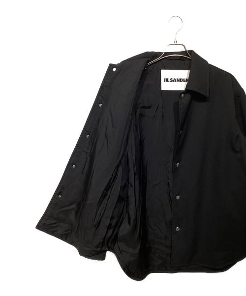 JIL SANDER（ジルサンダー）JIL SANDER (ジルサンダー) 22AW OUTER SHIRT　中綿シャツジャケット ブラック サイズ:46の古着・服飾アイテム