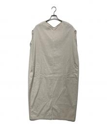 BEARDSLEY（ビアズリー）の古着「リネン混ノースリーブワンピース」｜ベージュ