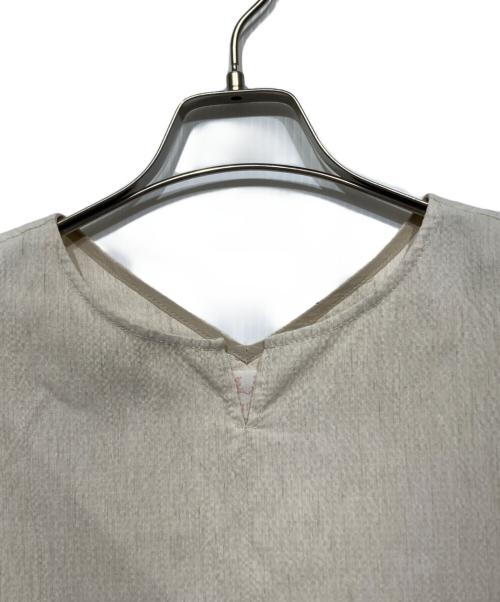 BEARDSLEY（ビアズリー）BEARDSLEY (ビアズリー) リネン混ノースリーブワンピース ベージュ サイズ:1の古着・服飾アイテム