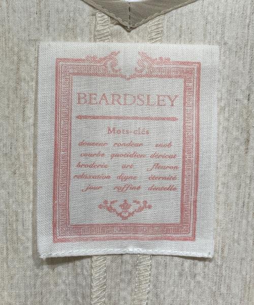 BEARDSLEY（ビアズリー）BEARDSLEY (ビアズリー) リネン混ノースリーブワンピース ベージュ サイズ:1の古着・服飾アイテム
