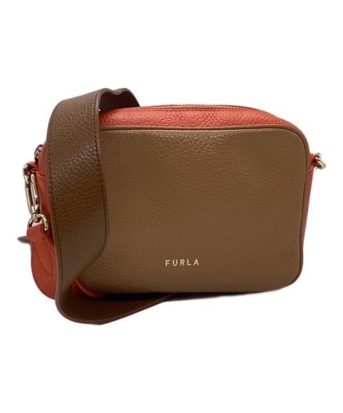 FURLA（フルラ）FURLA (フルラ) REAL ミニ クロスボディ ショルダーバッグWB00243 ブラウン×オレンジの古着・服飾アイテム