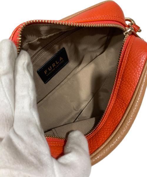 FURLA（フルラ）FURLA (フルラ) REAL ミニ クロスボディ ショルダーバッグWB00243 ブラウン×オレンジの古着・服飾アイテム