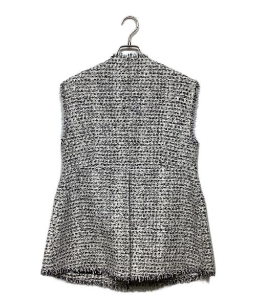 theory luxe（セオリーリュクス）theory luxe (セオリーリュクス) ペプラム ツイードジレ　03-5102116 ホワイト サイズ:38の古着・服飾アイテム