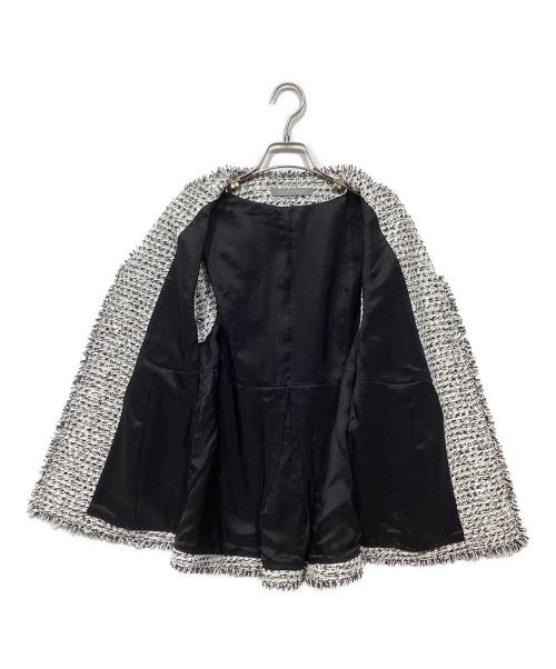 theory luxe（セオリーリュクス）theory luxe (セオリーリュクス) ペプラム ツイードジレ　03-5102116 ホワイト サイズ:38の古着・服飾アイテム