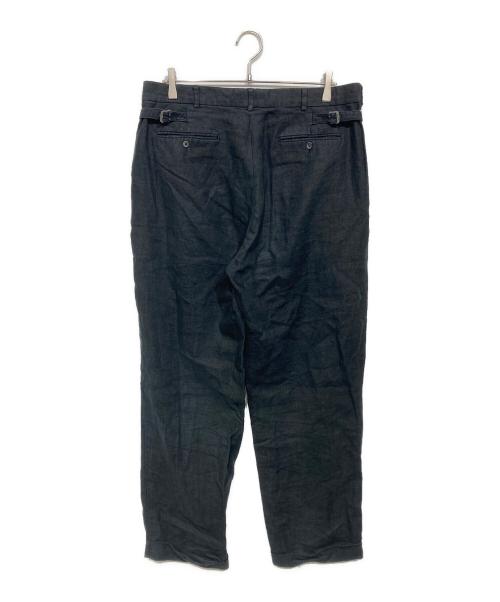 POLO RALPH LAUREN（ポロ・ラルフローレン）POLO RALPH LAUREN (ポロ・ラルフローレン) 2タックリネンパンツ ブラック サイズ:34の古着・服飾アイテム