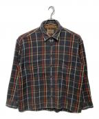 ST JOHN'S BAYセントジョンズベイ）の古着「ボックス型 ネルシャツ」｜グレー