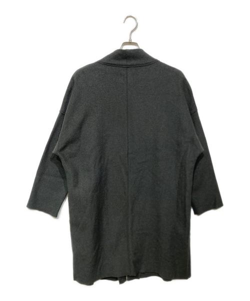 23区（ニジュウサンク）23区 (ニジュウサンク) コンプレストパイル コーディガン グレー サイズ:46の古着・服飾アイテム