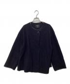 23区ニジュウサンク）の古着「コンプレストパイル ノーカラー アウター」｜ネイビー