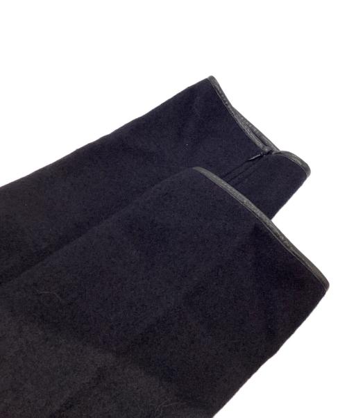 23区（ニジュウサンク）23区 (ニジュウサンク) コンプレストパイル ノーカラー アウター ネイビー サイズ:46の古着・服飾アイテム