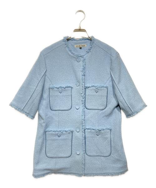 LE CIEL BLEU（ルシェルブルー）LE CIEL BLEU (ルシェルブルー) 25SS　Tweed Jacket ブルー サイズ:36の古着・服飾アイテム