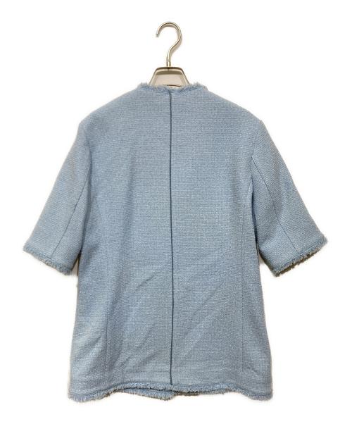LE CIEL BLEU（ルシェルブルー）LE CIEL BLEU (ルシェルブルー) 25SS　Tweed Jacket ブルー サイズ:36の古着・服飾アイテム
