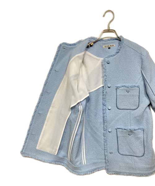 LE CIEL BLEU（ルシェルブルー）LE CIEL BLEU (ルシェルブルー) 25SS　Tweed Jacket ブルー サイズ:36の古着・服飾アイテム