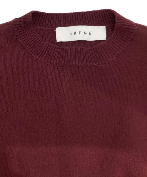 IRENE（アイレネ）IRENE (アイレネ) Asymmetry Sleeves Knit　25A81005 バーガンディー サイズ:36の古着・服飾アイテム