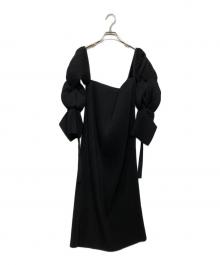 IRENE（アイレネ）の古着「Pleated Georgette Bustier　20S85004」｜ブラック