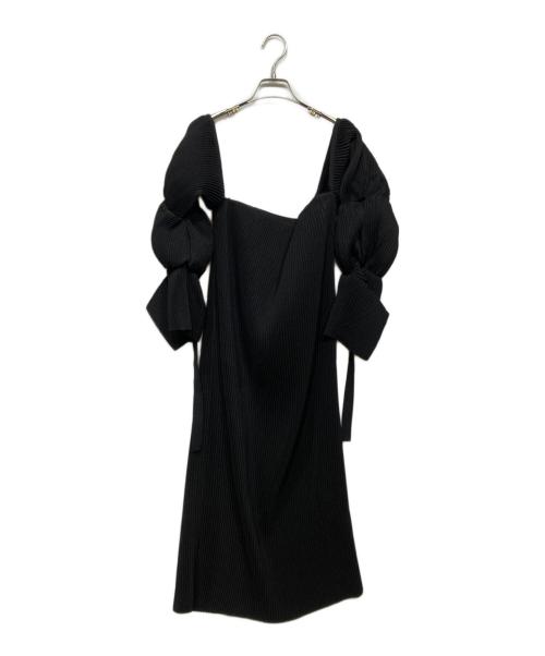 IRENE（アイレネ）IRENE (アイレネ) Pleated Georgette Bustier　20S85004 ブラック サイズ:36の古着・服飾アイテム