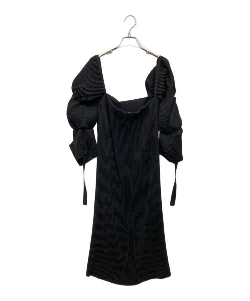 IRENE（アイレネ）IRENE (アイレネ) Pleated Georgette Bustier　20S85004 ブラック サイズ:36の古着・服飾アイテム