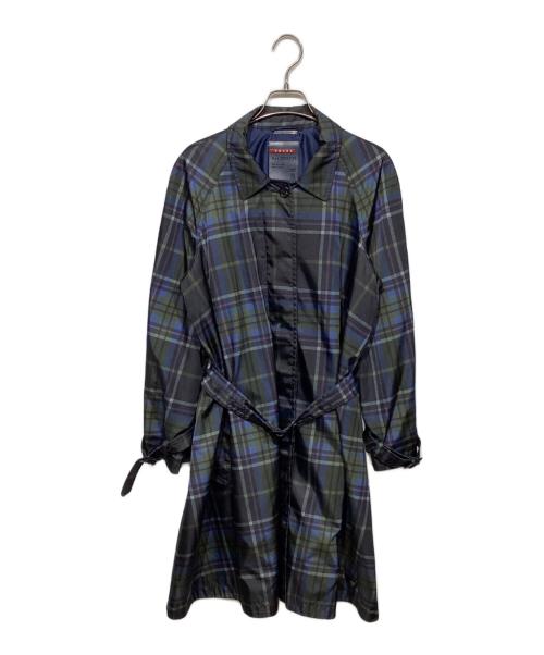 PRADA（プラダ）PRADA (プラダ) チェックナイロンコート290229 1CER マルチカラー サイズ:42の古着・服飾アイテム