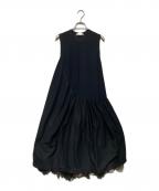 COMME des GARCONSコムデギャルソン）の古着「ノースリーブ チュール ロングワンピース　AD2021」｜ブラック