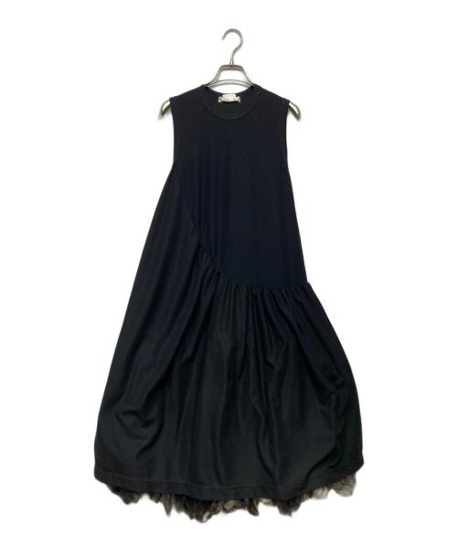 COMME des GARCONS（コムデギャルソン）COMME des GARCONS (コムデギャルソン) ノースリーブ チュール ロングワンピース　AD2021 ブラック サイズ:XSの古着・服飾アイテム