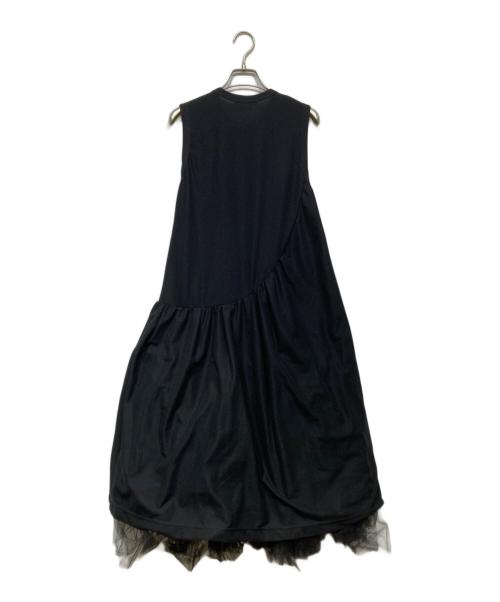 COMME des GARCONS（コムデギャルソン）COMME des GARCONS (コムデギャルソン) ノースリーブ チュール ロングワンピース　AD2021 ブラック サイズ:XSの古着・服飾アイテム