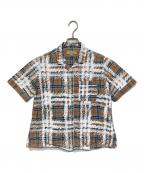 BURBERRYバーバリー）の古着「ノヴァチェック オープンカラーシャツ」｜ベージュ