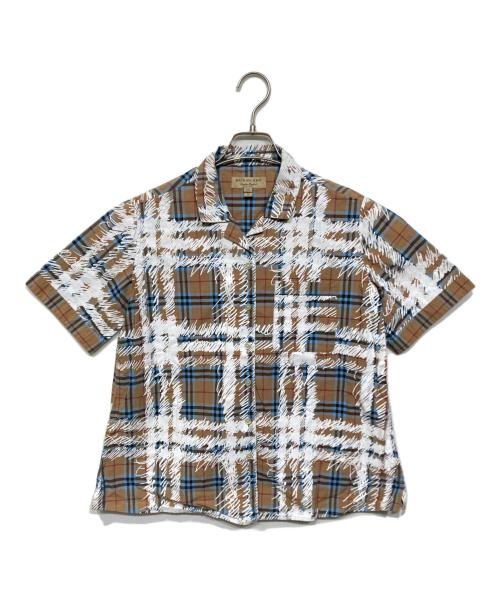 BURBERRY（バーバリー）BURBERRY (バーバリー) ノヴァチェック オープンカラーシャツ ベージュ サイズ:UK 4の古着・服飾アイテム