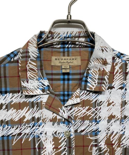 BURBERRY（バーバリー）BURBERRY (バーバリー) ノヴァチェック オープンカラーシャツ ベージュ サイズ:UK 4の古着・服飾アイテム
