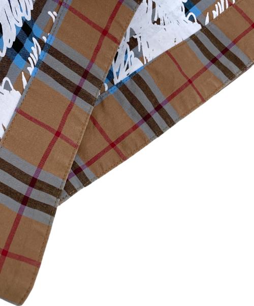 BURBERRY（バーバリー）BURBERRY (バーバリー) ノヴァチェック オープンカラーシャツ ベージュ サイズ:UK 4の古着・服飾アイテム