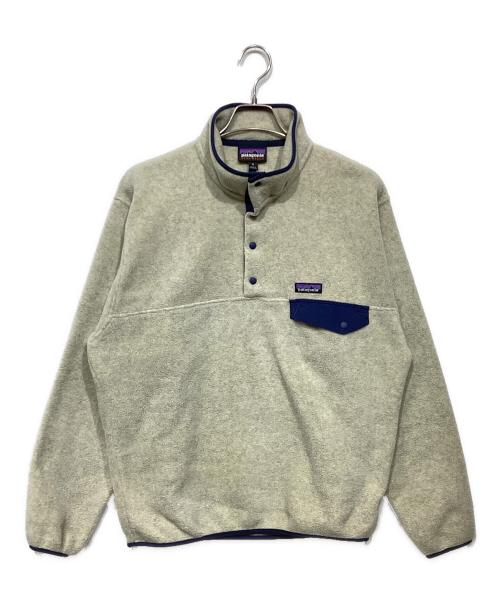Patagonia（パタゴニア）Patagonia (パタゴニア) ライトウェイト・シンチラ・スナップT・プルオーバー ホワイト×ネイビー サイズ:Mの古着・服飾アイテム