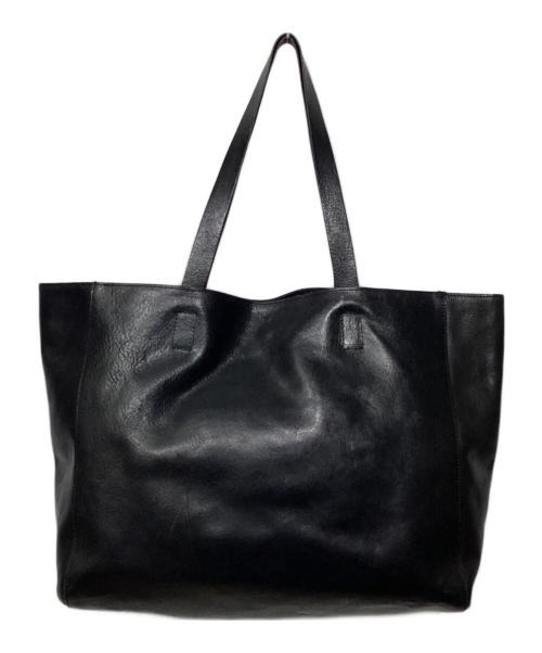 SLOW&CO（スロウアンドコー）SLOW&CO (スロウアンドコー) レザートートバッグ ブラックの古着・服飾アイテム