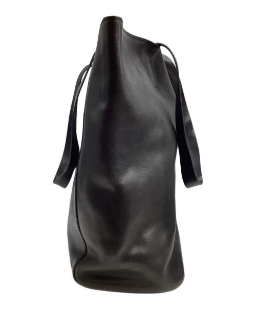 SLOW&CO（スロウアンドコー）SLOW&CO (スロウアンドコー) レザートートバッグ ブラックの古着・服飾アイテム