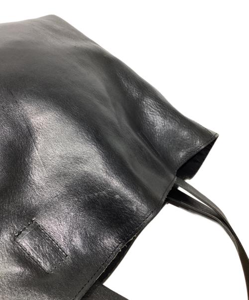 SLOW&CO（スロウアンドコー）SLOW&CO (スロウアンドコー) レザートートバッグ ブラックの古着・服飾アイテム