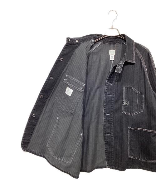 POST O'ALLS（ポストオーバーオールズ）POST O'ALLS (ポストオーバーオールズ) ENGINEERS' JACKET ブラック サイズ:XLの古着・服飾アイテム