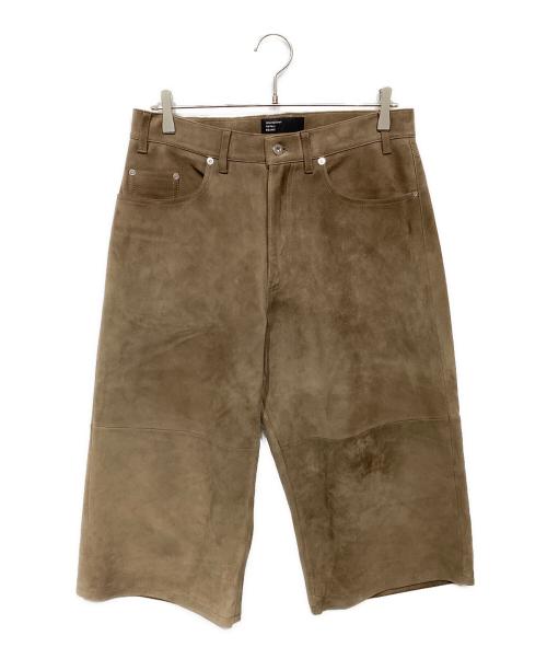 International Gallery BEAMS（インターナショナルギャラリービームス)）International Gallery BEAMS (インターナショナルギャラリービームス)) シープスエード バギーショーツ ブラウン サイズ:Mの古着・服飾アイテム