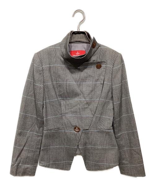 Vivienne Westwood RED LABEL（ヴィヴィアンウエストウッドレッドレーベル）Vivienne Westwood RED LABEL (ヴィヴィアンウエストウッドレッドレーベル) チェックセットアップ グレー サイズ:02の古着・服飾アイテム