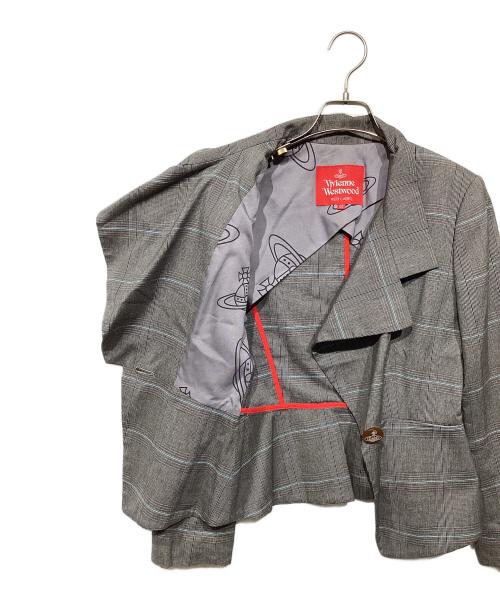 Vivienne Westwood RED LABEL（ヴィヴィアンウエストウッドレッドレーベル）Vivienne Westwood RED LABEL (ヴィヴィアンウエストウッドレッドレーベル) チェックセットアップ グレー サイズ:02の古着・服飾アイテム