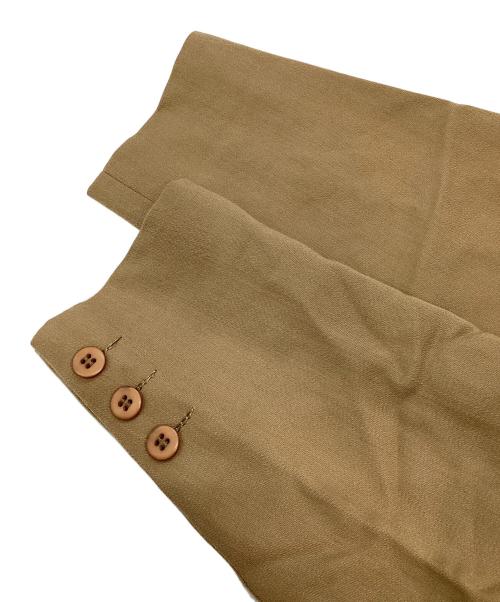 ISSEY MIYAKE（イッセイミヤケ）ISSEY MIYAKE (イッセイミヤケ) ノーカラー1Bジャケット ベージュ サイズ:Mの古着・服飾アイテム