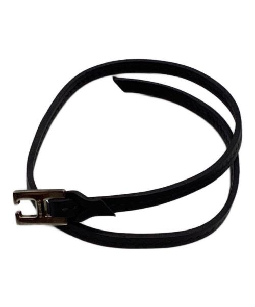 HERMES（エルメス）HERMES (エルメス) H　レザーチョーカー ブラックの古着・服飾アイテム