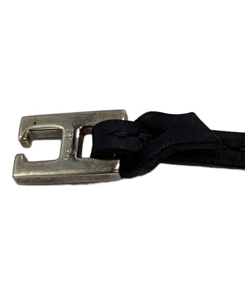 HERMES（エルメス）HERMES (エルメス) H　レザーチョーカー ブラックの古着・服飾アイテム