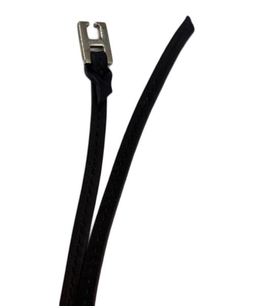 HERMES（エルメス）HERMES (エルメス) H　レザーチョーカー ブラックの古着・服飾アイテム