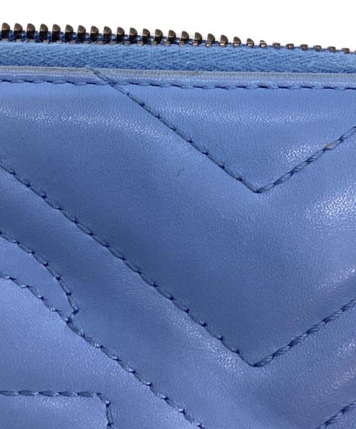 GUCCI（グッチ）GUCCI (グッチ) 443123　GGマーモントラウンドジップウォレット ブルーの古着・服飾アイテム