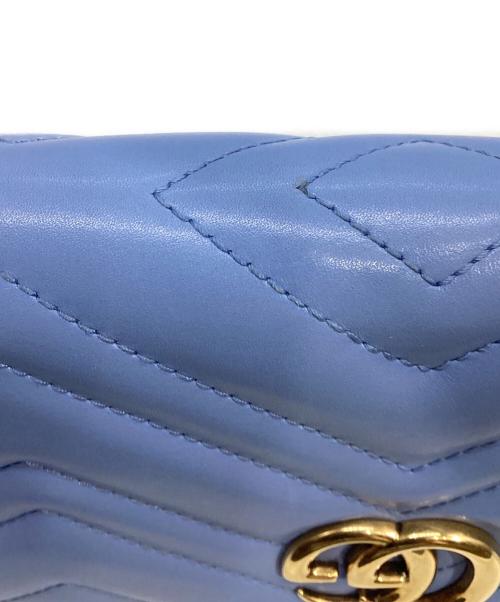 GUCCI（グッチ）GUCCI (グッチ) 443123　GGマーモントラウンドジップウォレット ブルーの古着・服飾アイテム