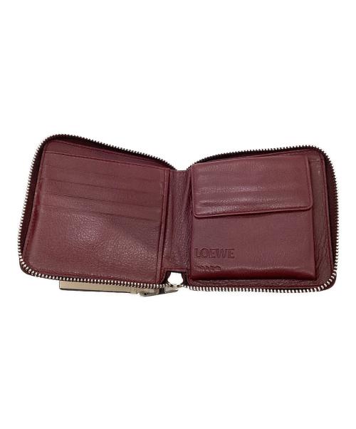 LOEWE（ロエベ）LOEWE (ロエベ) パズル スクエアジップウォレット レッドの古着・服飾アイテム