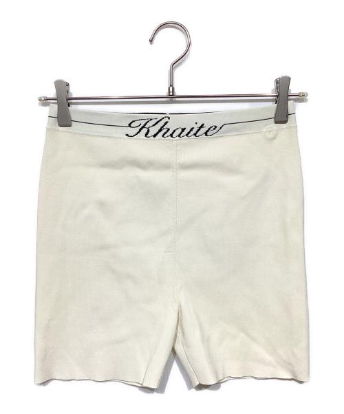KHAITE（ケイト）KHAITE (ケイト) ストレッチニット ショートパンツ ベージュ サイズ:Lの古着・服飾アイテム