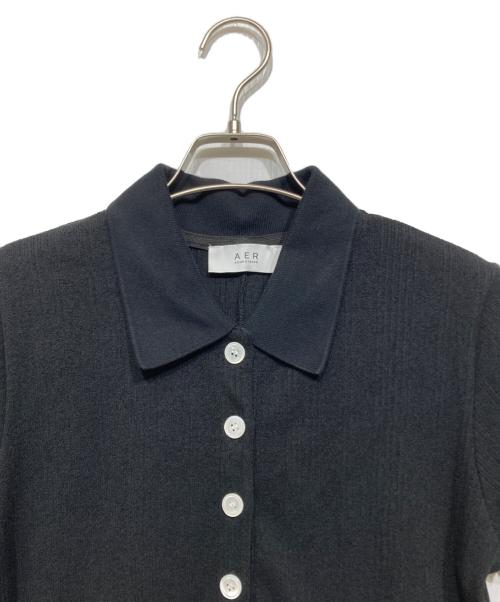 Adam et Rope（アダム エ ロペ）Adam et Rope (アダム エ ロペ) ハーフスリーブポロシャツワンピース ブラック サイズ:M 未使用品の古着・服飾アイテム