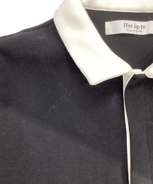 HER LIP TO（ハーリップトゥ）HER LIP TO (ハーリップトゥ) Polo Pleated Mini Dress ブラック サイズ:Sの古着・服飾アイテム